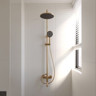 Душевая стойка TURI, золото брашинг